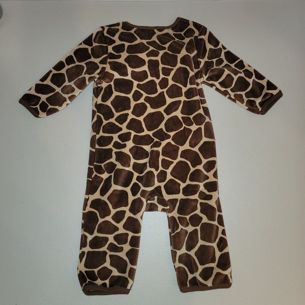 Baby Gap Baby Girl Infant Sleeper PJs 6-12 Months Long Sleeve Front Snap Safari - Picture 8 of 11